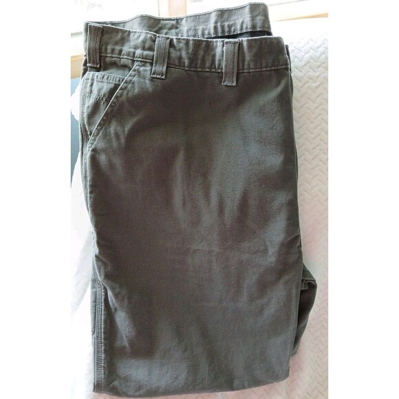 Carhartt Relaxed Fit Jean Pants Mens Size 48x32 Gray Cotton Full Lined Cargo - Picture 2 of 16